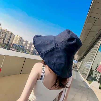 Sun Hat Hiking Hat Wide Brim Summer Outdoor Sunscreen Breathable Sweat wicking Hat 15cm double-sided khaki + beige 15cm double-sided red + beige 15cm - Image 6