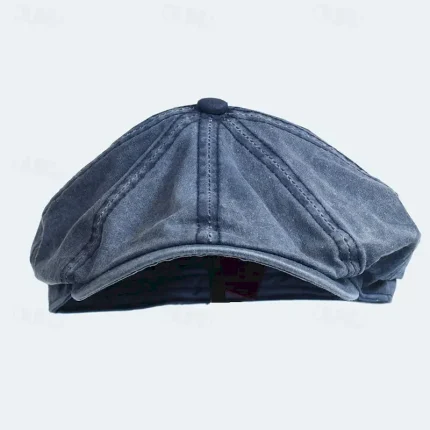 Men's Flat Cap Ascot Hat Newsboy Hat Black Blue Cotton Fashion Casual Street Daily Plain Tightness Adjustable Around 60cm Sunscreen Breathable 2025 - Image 3