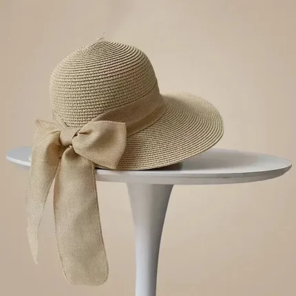 Women's Hat Straw Hat Sun Hat Portable Sun Protection Breathable Street Daily Weekend Bow Pure Color 2025 - Image 4