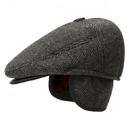 Men's Flat Cap Ascot Hat Newsboy Hat Black Coffee Polyester Fashion Casual Street Daily Plain Adjustable Sunscreen Breathable 2025 - Image 3