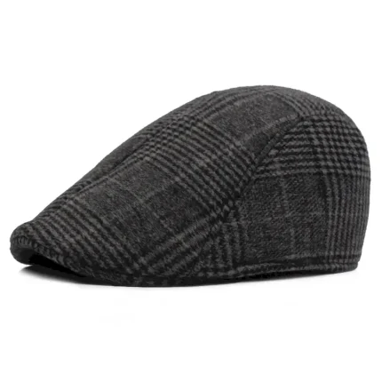 Men's Flat Cap Tweed Cap Light Grey Dark Gray Cotton Streetwear Stylish 1920s Fashion Outdoor Daily Going out Lattice Warm 2025