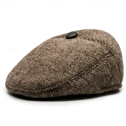 Men's Flat Cap Ascot Hat Newsboy Hat Black Coffee Polyester Fashion Casual Street Daily Plain Adjustable Sunscreen Breathable 2025 - Image 6