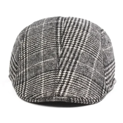 Men's Flat Cap Tweed Cap Light Grey Dark Gray Cotton Streetwear Stylish 1920s Fashion Outdoor Daily Going out Lattice Warm 2025 - Image 5