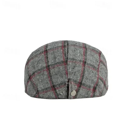 Men's Flat Cap Baseball Cap Military Cap Cadet Hat Red Blue Polyester Fashion Casual Street Daily Plaid Adjustable Sunscreen Breathable 2025 - Image 5