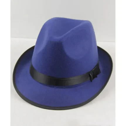 Men's Kentucky Derby Hat Fedora Hat Brim Hat Black Wine Woolen Fedoras events Festival Plain UV Sun Protection Sunscreen 2025 - Image 5