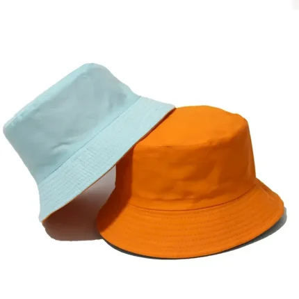 Men's Bucket Hat Sun Hat Fishing Hat Boonie hat Hiking Hat Orange / Blue Yellow / Blue Cotton Streetwear Stylish Casual Outdoor Daily Going out Plain - Image 3