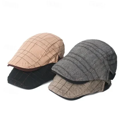 Men's Flat Cap Tweed Cap Black khaki Cotton Simple 1920s Fashion Sports & Outdoor Party / Evening Casual 2025 - Image 3