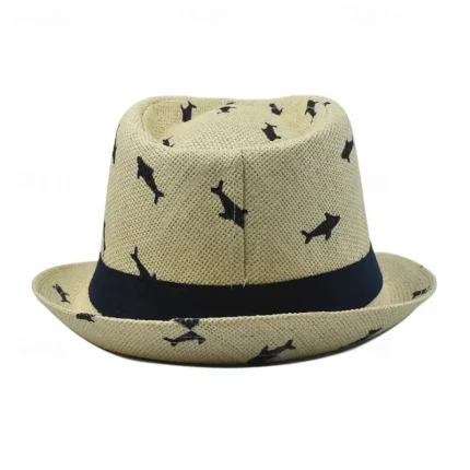 Men's Kentucky Derby Hat Sun Hat Party Hat White khaki Cotton Fashion Casual Street Daily Fish Sunscreen Breathable 2025 - Image 6