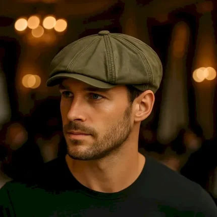 Men's Flat Cap Ascot Hat Newsboy Hat Black Blue Cotton Fashion Casual Street Daily Plain Tightness Adjustable Around 60cm Sunscreen Breathable 2025