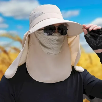 Sun Hat Bucket Hat Boonie hat Sun Hat with Neck Flap Waterproof UV Protection Summer Spring Drawstring Wide Brim Unisex Fishing Activity 2025 - Image 4