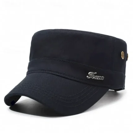 Men's Flat Cap Sun Hat Trucker Hat Black Navy Blue Polyester Metal Fashion Casual Street Daily Plain Adjustable Sunscreen Breathable 2025 - Image 3