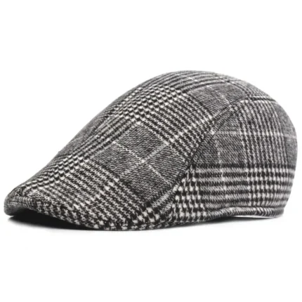 Men's Flat Cap Tweed Cap Light Grey Dark Gray Cotton Streetwear Stylish 1920s Fashion Outdoor Daily Going out Lattice Warm 2025 - Image 4