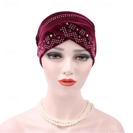 Solid Color Inner Hijabs Muslim Turban Caps For Women With Drill Ethnic Islamic Wrap Head Turbante Ready To Wear Hijab Bonnet 2025 - Image 3