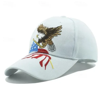 Men's Baseball Cap Sun Hat Trucker Hat Black White Cotton Embroidered Fashion Casual Street Daily Eagle Adjustable Sunscreen Breathable 2025
