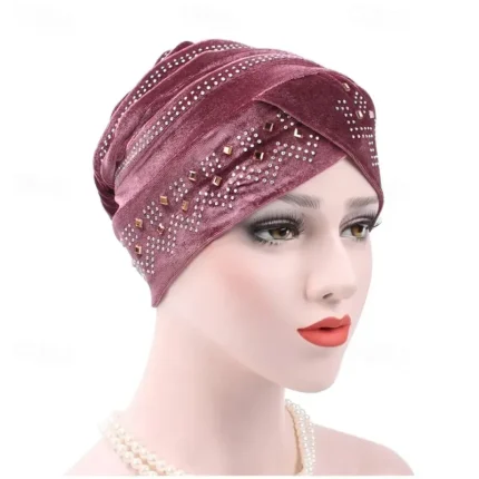 Solid Color Inner Hijabs Muslim Turban Caps For Women With Drill Ethnic Islamic Wrap Head Turbante Ready To Wear Hijab Bonnet 2025 - Image 6