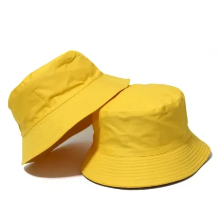 Men's Bucket Hat Sun Hat Fishing Hat Boonie hat Hiking Hat Orange / Blue Yellow / Blue Cotton Streetwear Stylish Casual Outdoor Daily Going out Plain - Image 4