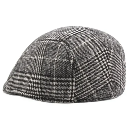 Men's Flat Cap Tweed Cap Light Grey Dark Gray Cotton Streetwear Stylish 1920s Fashion Outdoor Daily Going out Lattice Warm 2025 - Image 6