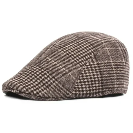 Men's Flat Cap Tweed Cap Light Grey Dark Gray Cotton Streetwear Stylish 1920s Fashion Outdoor Daily Going out Lattice Warm 2025 - Image 3