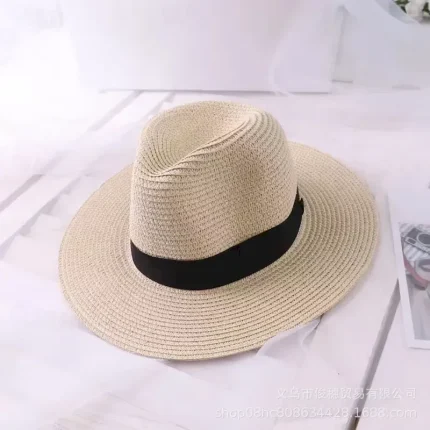 Women's Hat Straw Hat Sun Hat Portable Windproof Breathable Street Daily Weekend Splice Pure Color 2025 - Image 3