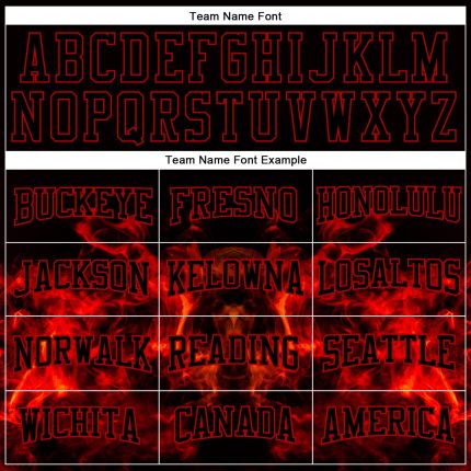 Custom Stitched Black Red 3D Skull Fashion Flame Sports Pullover Sweatshirt Hoodie - Image 3