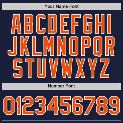 Custom Navy Orange-White Line Authentic Baseball Jersey - Image 5