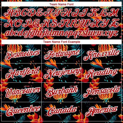 Custom Black Red-White 3D Pattern Design Tropical Hawaii Flower Performance T-Shirt - Image 3