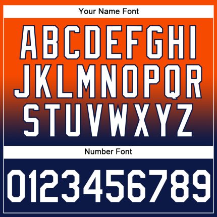 Custom Stitched Orange White-Navy Fade Fashion Sports Pullover Sweatshirt Hoodie - Image 4