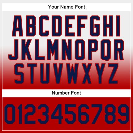 Custom Stitched White Navy-Red Fade Fashion Sports Pullover Sweatshirt Hoodie - Image 4