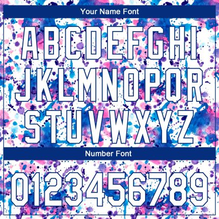 Custom Graffiti Pattern White-Royal 3D Abstract Watercolor Performance Golf Polo Shirt - Image 5