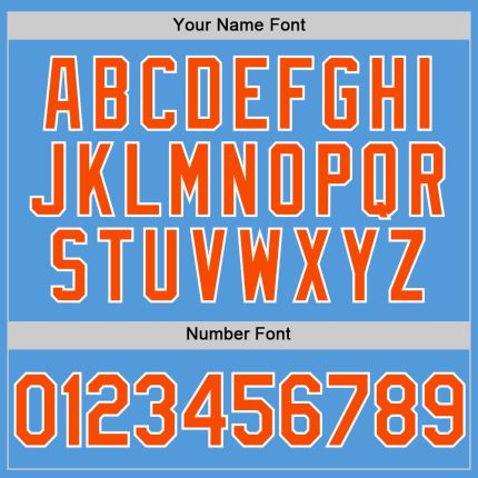 Custom Powder Blue Orange-White Performance Vapor Golf Polo Shirt - Image 5