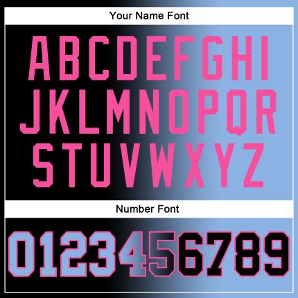 Custom Stitched Black Light Blue-Pink Gradient Fashion Sports Pullover Sweatshirt Hoodie - Image 4