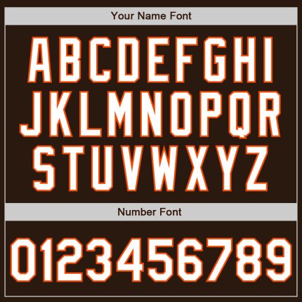 Custom Brown White-Orange Bomber Full-Snap Varsity Letterman Jacket - Image 5