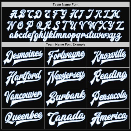 Custom Black White Pinstripe Light Blue Bomber Full-Snap Varsity Letterman Jacket - Image 4