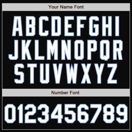 Custom Black White Pinstripe Light Blue Bomber Full-Snap Varsity Letterman Jacket - Image 5