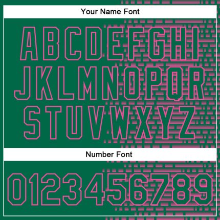 Custom Kelly Green Pink Halftone 3D Pattern Design Bomber Full-Snap Varsity Letterman Jacket - Image 5