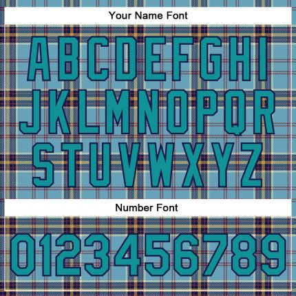 Custom Shadow Blue Teal Navy-Gray Classic Western Plaid 3D Pattern Design Bomber Full-Snap Varsity Letterman Jacket - Image 7