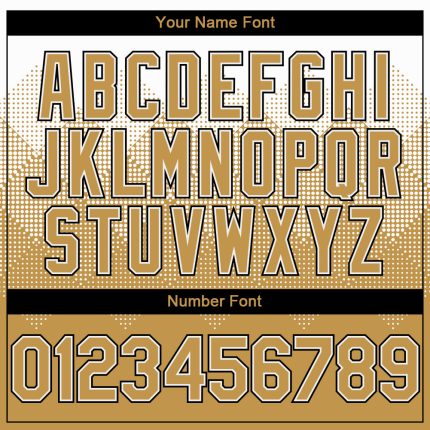 Custom White Old Gold-Black Gradient Square Shape 3D Pattern Design Bomber Full-Snap Varsity Letterman Hoodie Jacket - Image 5