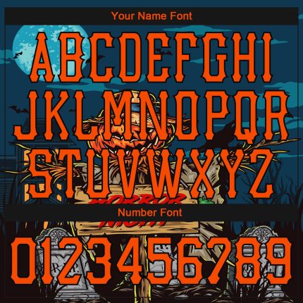 Custom 3D Pattern Halloween Pumpkins Horror Night Long Sleeve Performance T-Shirt - Image 4