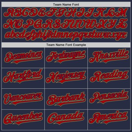 Custom Navy Red-Old Gold Mesh Authentic Throwback Baseball Jersey - Image 4