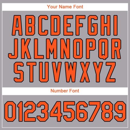 Custom Gray Orange-Black Baseball Jersey - Image 4