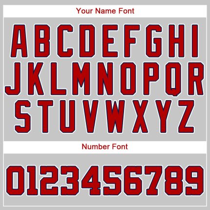 Custom Gray Red-Navy Authentic Baseball Jersey - Image 4